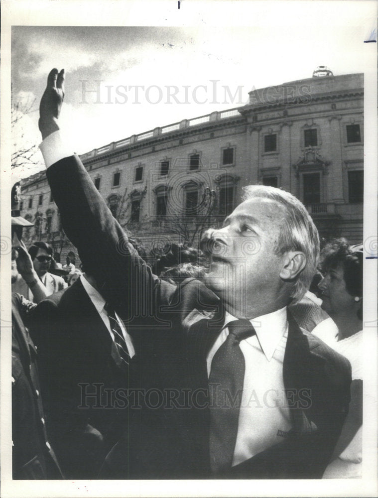 1986 Press Photo Edwin Washington Edwards Governor of Louisiana - Historic Images