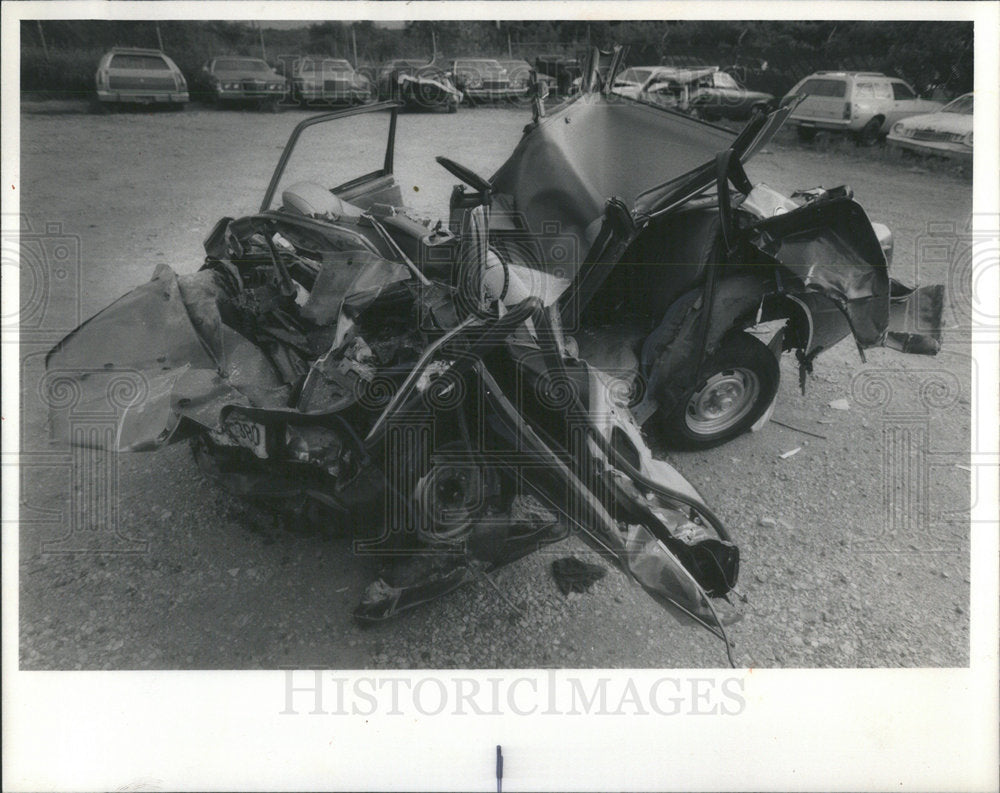 1985 Press Photo AUTO ACCIDENT DANIEL THERESE BONI - Historic Images