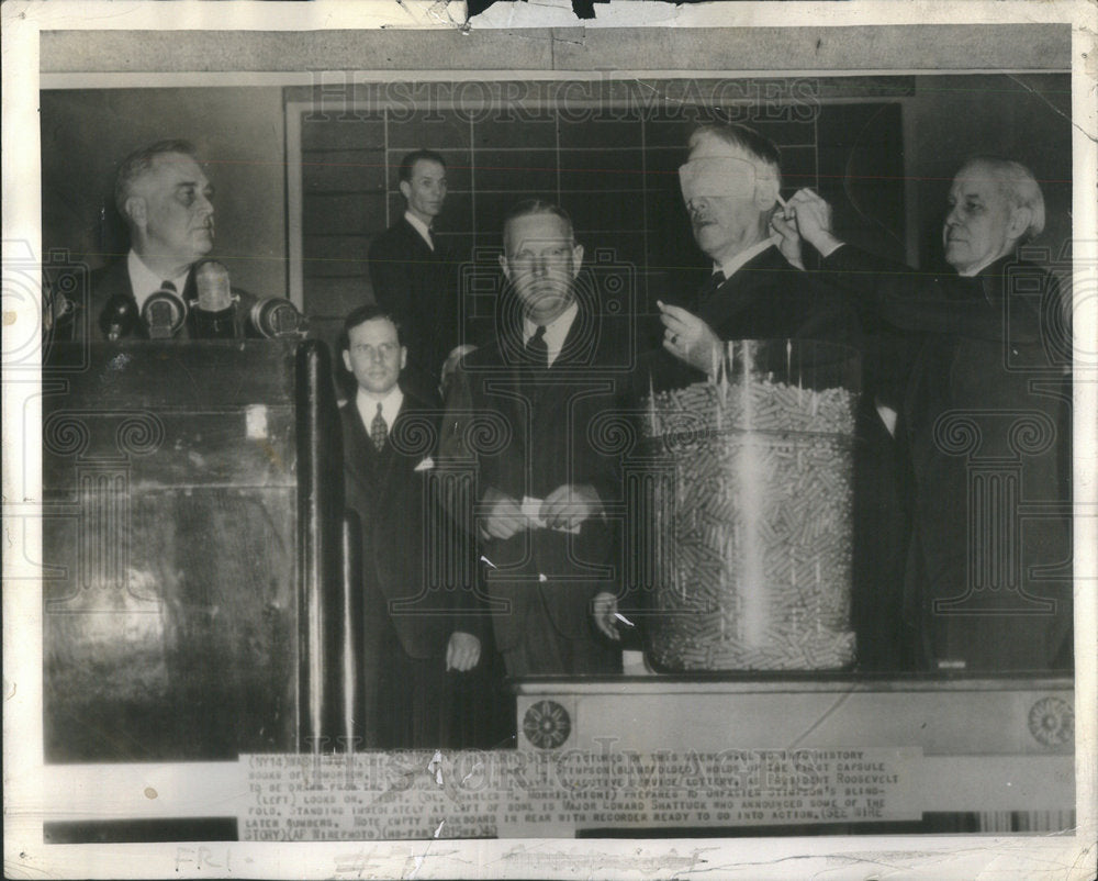 1945 President Roosevelt &amp; Henry C. Stephenson - Historic Images