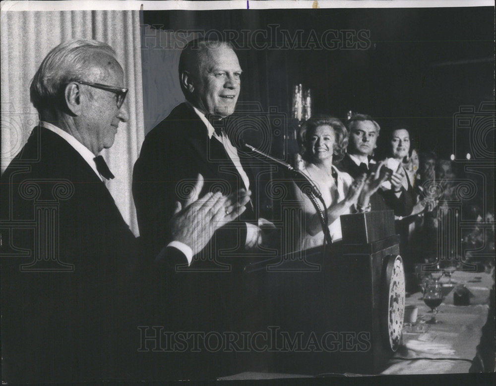 1974 Gerald E. Ford as he was Introduced to group. - Historic Images