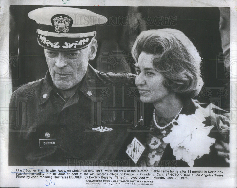 1978 Press Photo 1968 Lloyd Bucher and crew of Pueblo return home - Historic Images