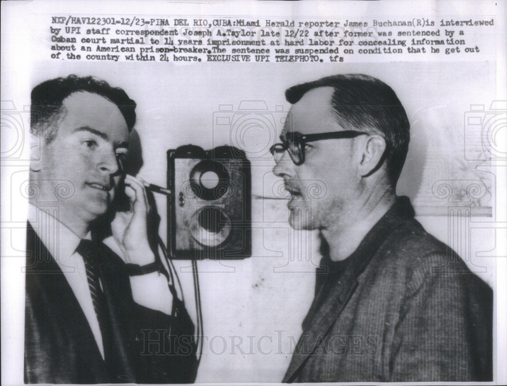 1959 Miami Herald Reporter James Huchanan - Historic Images