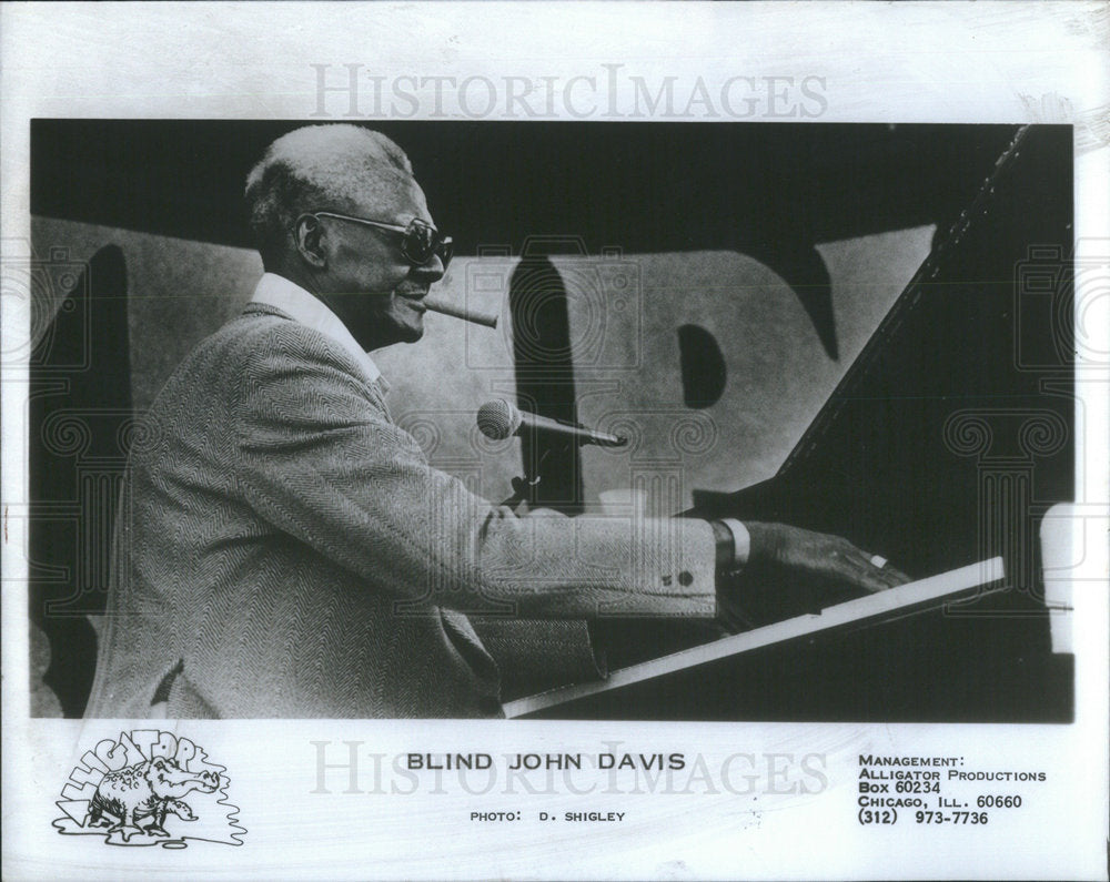 1981 Press Photo Blind John Davis - Historic Images