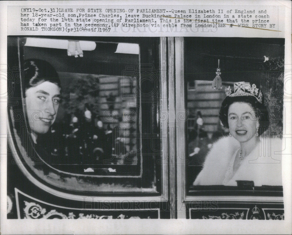 1967 Elizabeth Charles British Royalty  - Historic Images