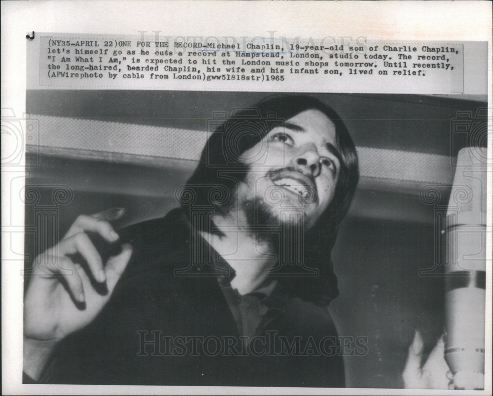 1965 Press Photo Michael Chaplin - Historic Images