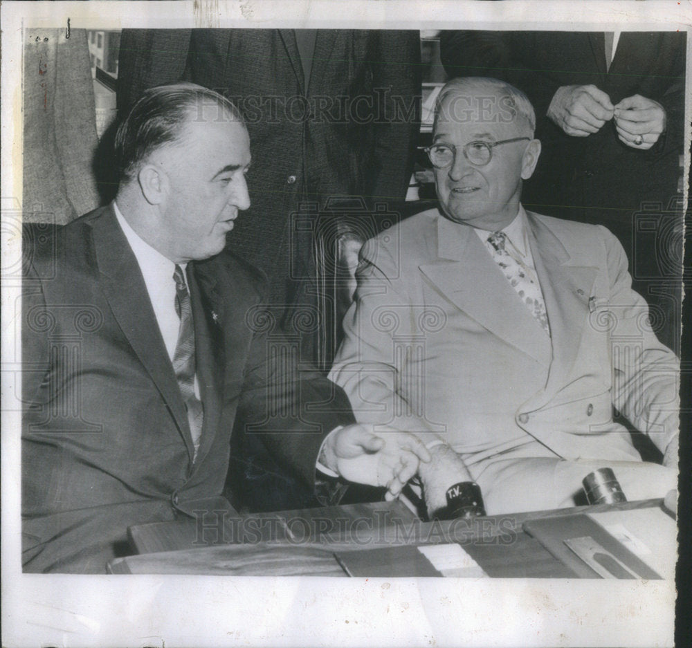 1965 Gov Happy Chandler-KY W/ Pres Truman @ Kansas City Press Conf - Historic Images