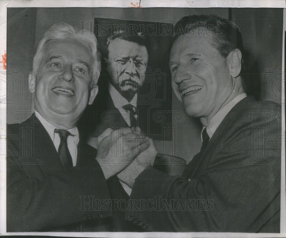 1958 Press Photo Nelson Rockefeller &amp; Kenneth Keating - Historic Images