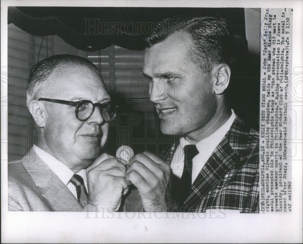 1962 John &quot;Jack Kelly Jr. President of the Poor Richard Club - Historic Images