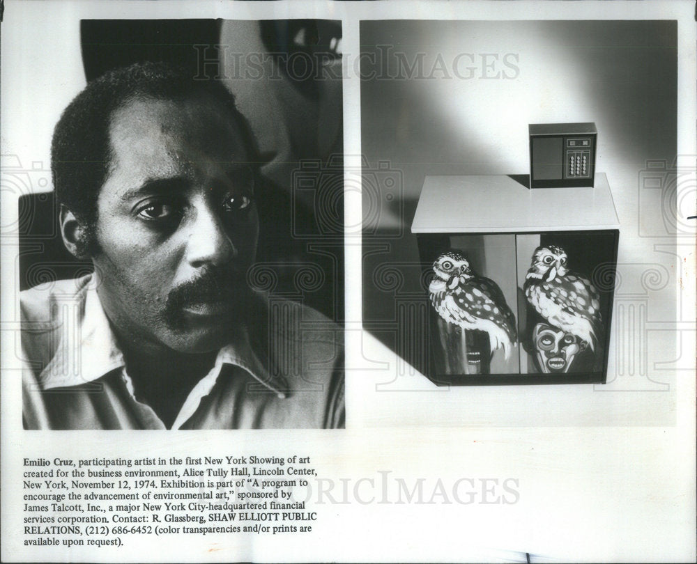 1975 Emilio Cruz Artist New York Show Art Create Business Alice Hall - Historic Images