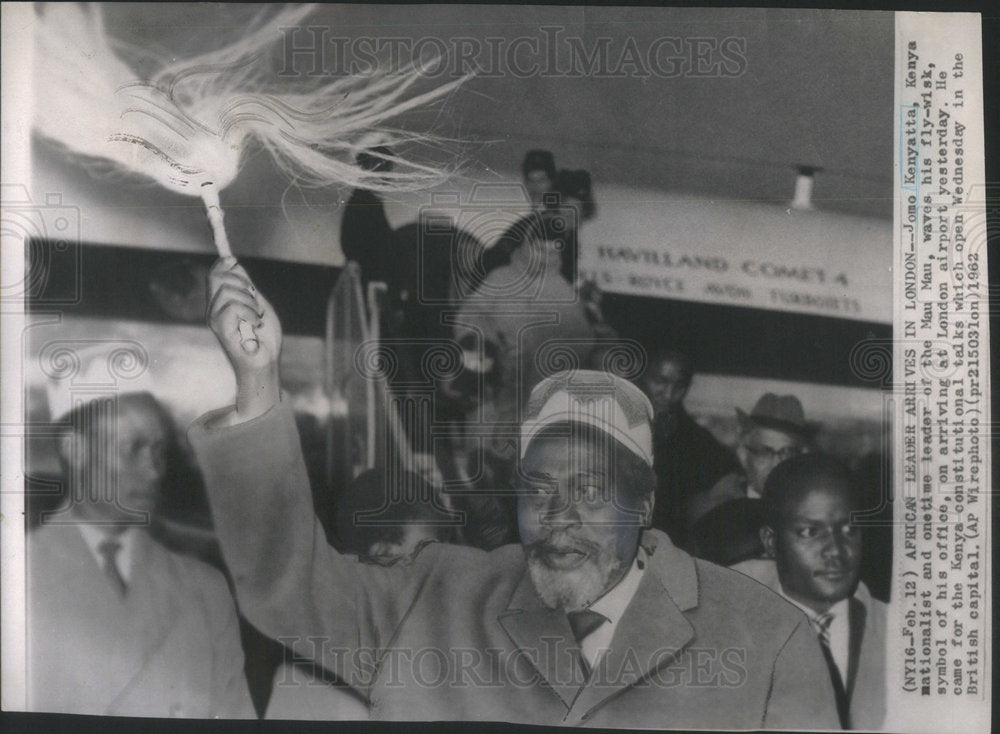 1962 Press Photo JOMO KENYATTA KENYA NATIONALIST LEADER MAU MAU - Historic Images