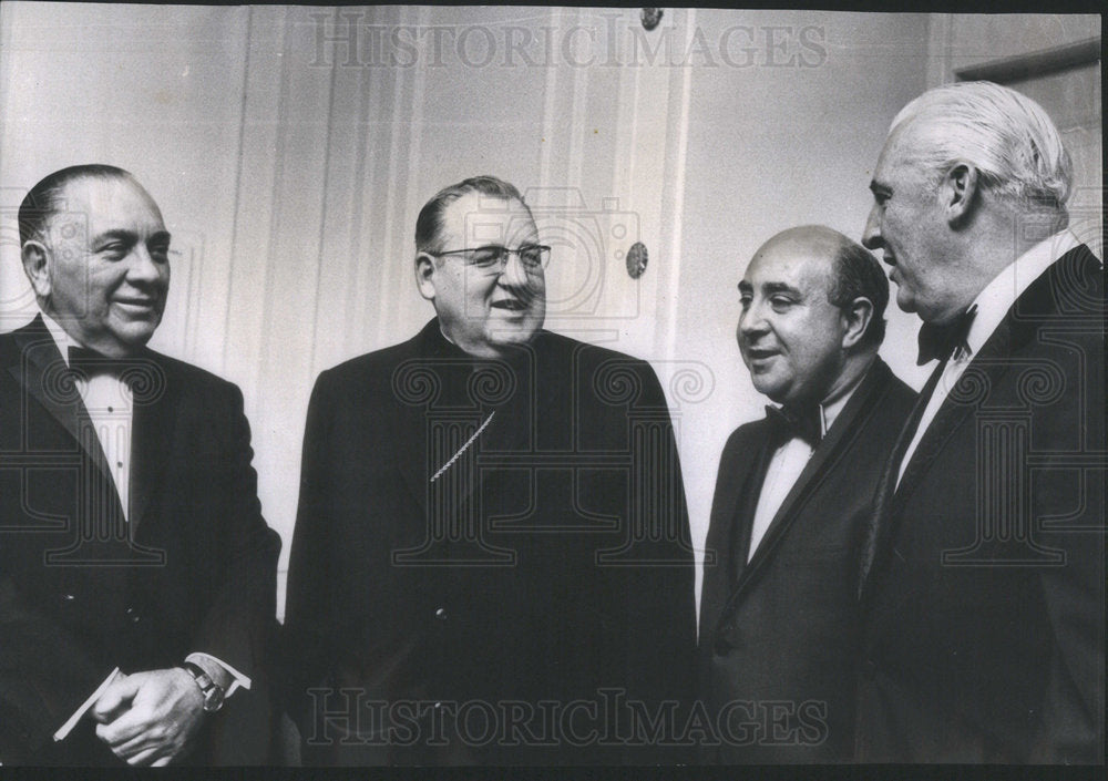 1967 Press Photo John Cardinal Cody Guest Honor Dinner Little City Palatine Meet - Historic Images