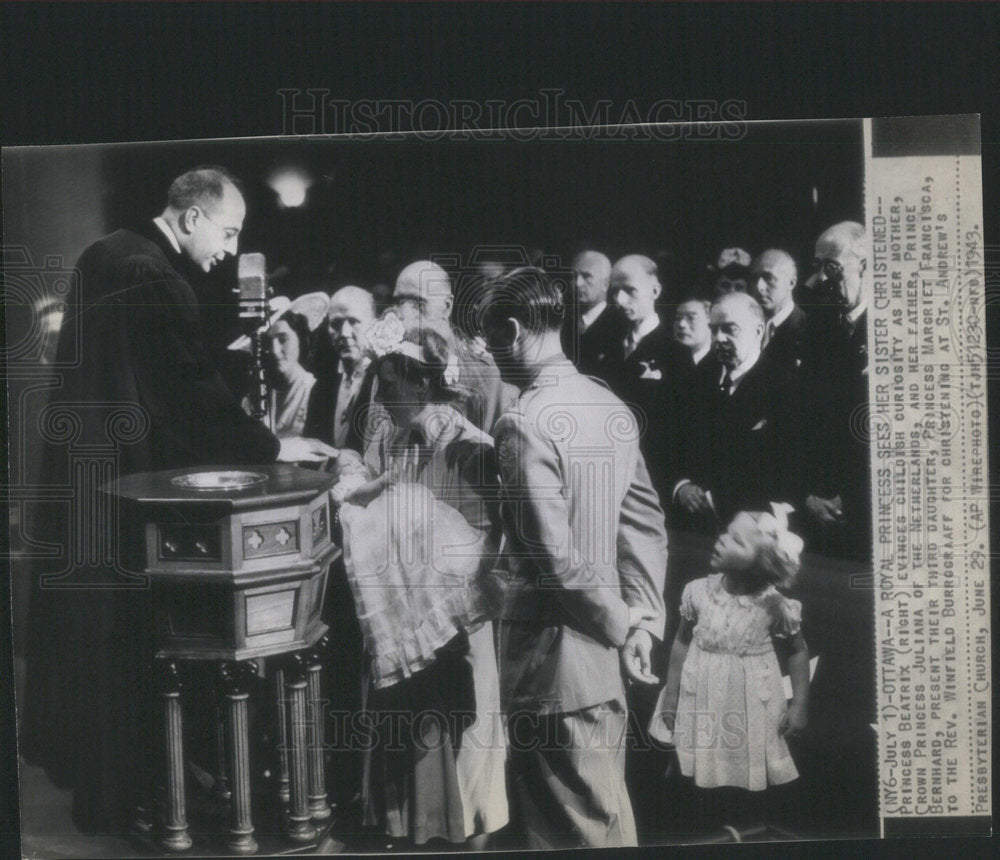 1943 Princess Beatrix Crown Princess Juliana Netherlands Andrew - Historic Images