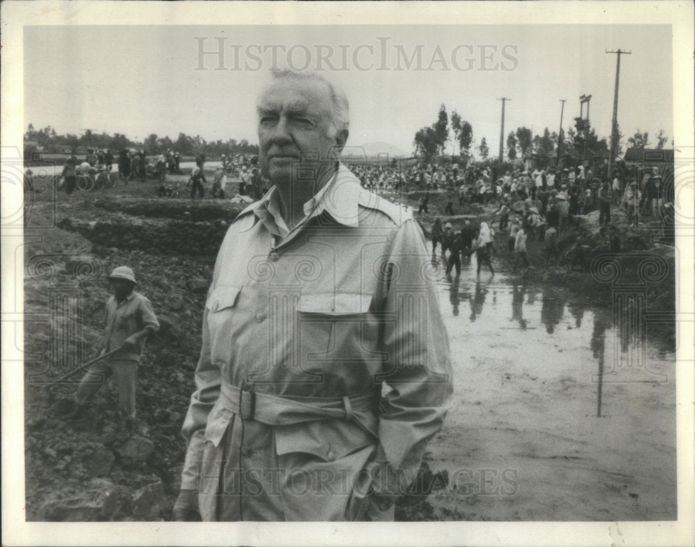 1985 Press Photo Walter Cronkite Journalist - Historic Images