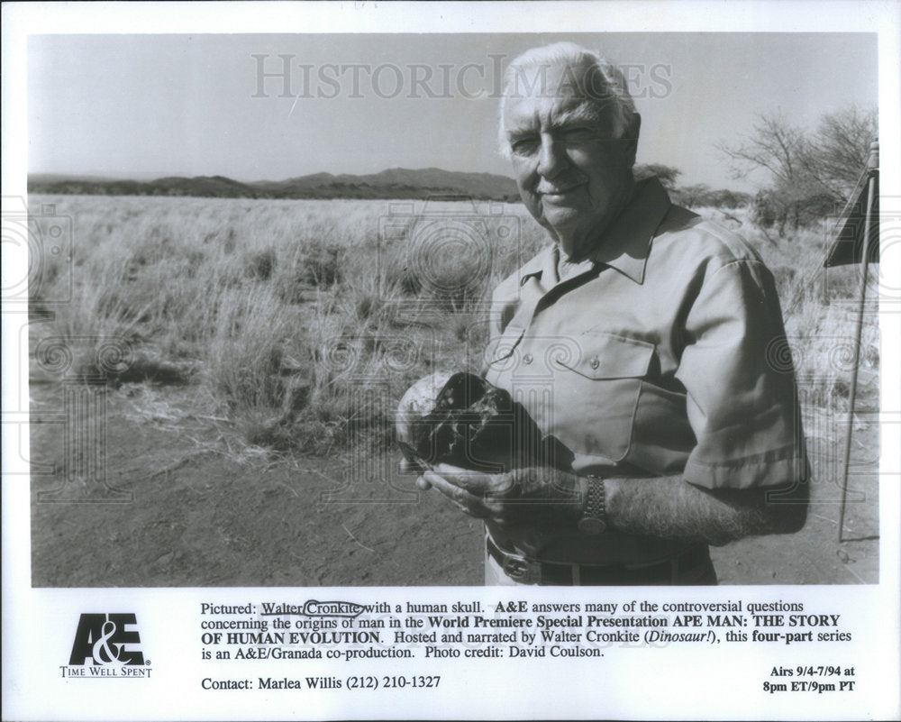 1995 Press Photo Walter Cronkite American Broadcast Journalist - RSC34095 - Historic Images