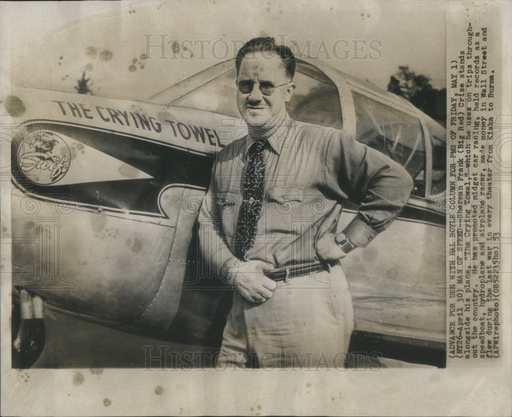 1913 Hal Boyle Column Man of Speed - Historic Images