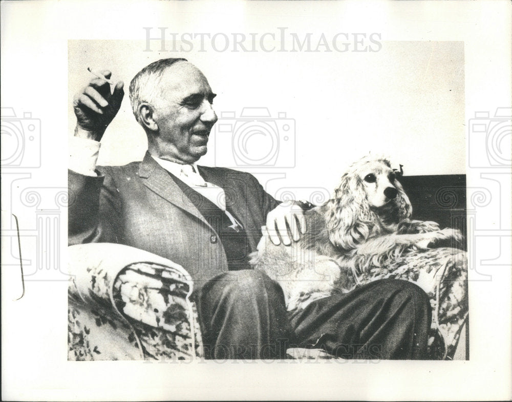 1965 Press Photo Dr Cristjo Cristofv Scientist Dog Bijou Please File - Historic Images