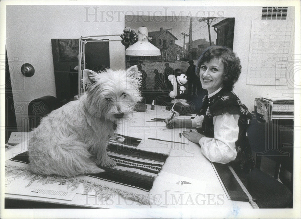 1981 Press Photo Susan Collins American Cartoonist & Author - Historic Images