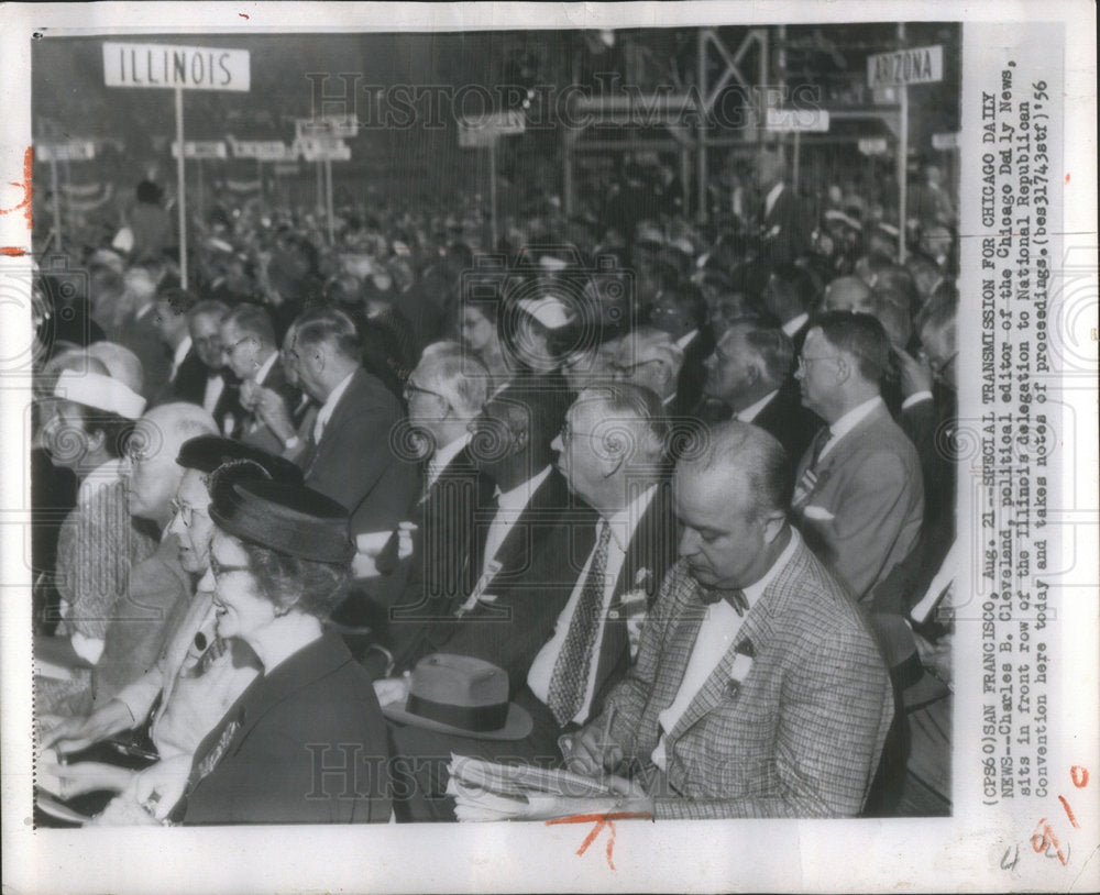 1956 Charles Cleyeland political editor Chicago Illinois National - Historic Images