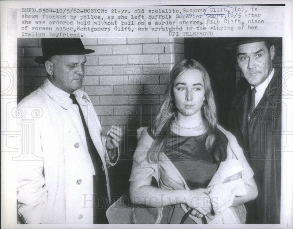 1962 Suzanno Clift socialite Superior Court bail murder charge - Historic Images