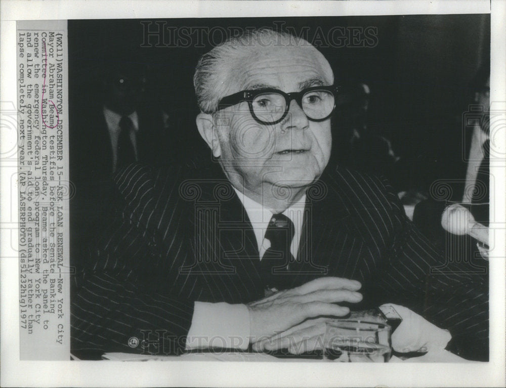 1971 New York City Mayor Abraham Beame  - Historic Images