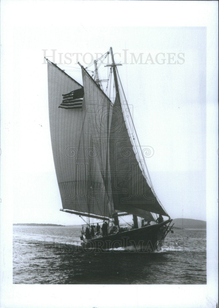 1986 Press Photo J&amp;E Riggin Boats Sailing Vessels - Historic Images