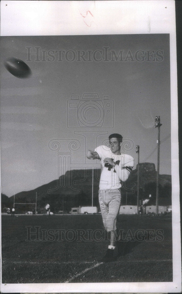 1951 Press Photo Ray Govett Colorado School of Mines Football Player - Historic Images