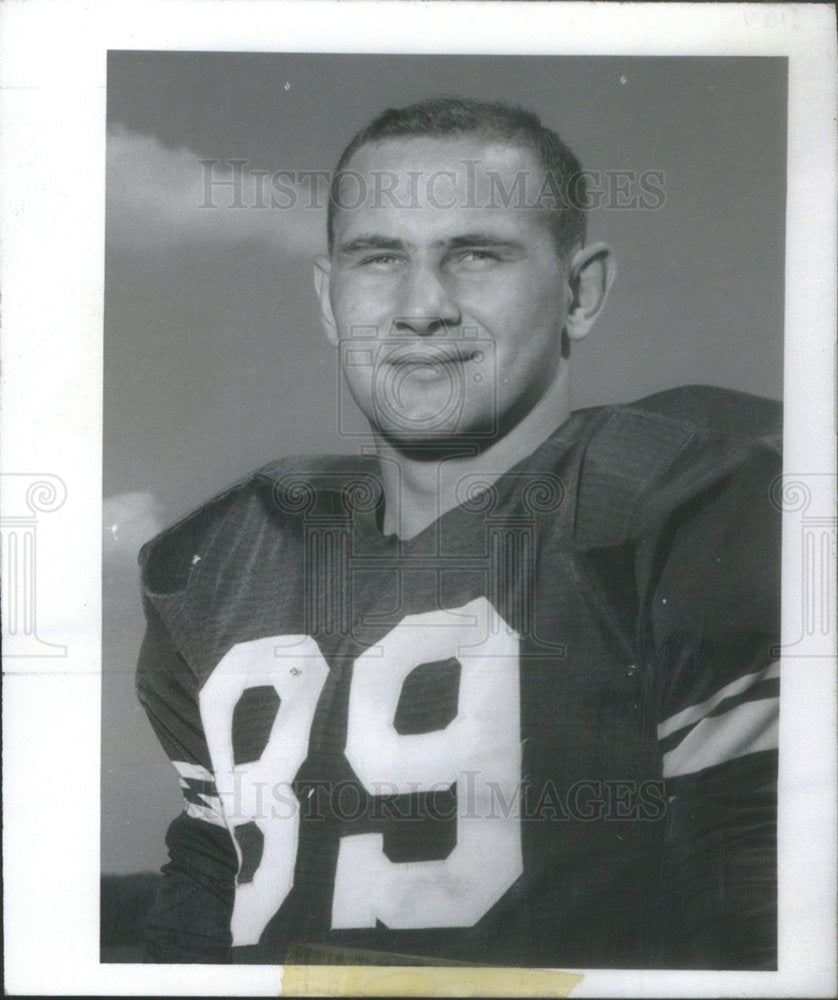 1956 Press Photo Dave Kaiser Michigan State University Football Player - Historic Images