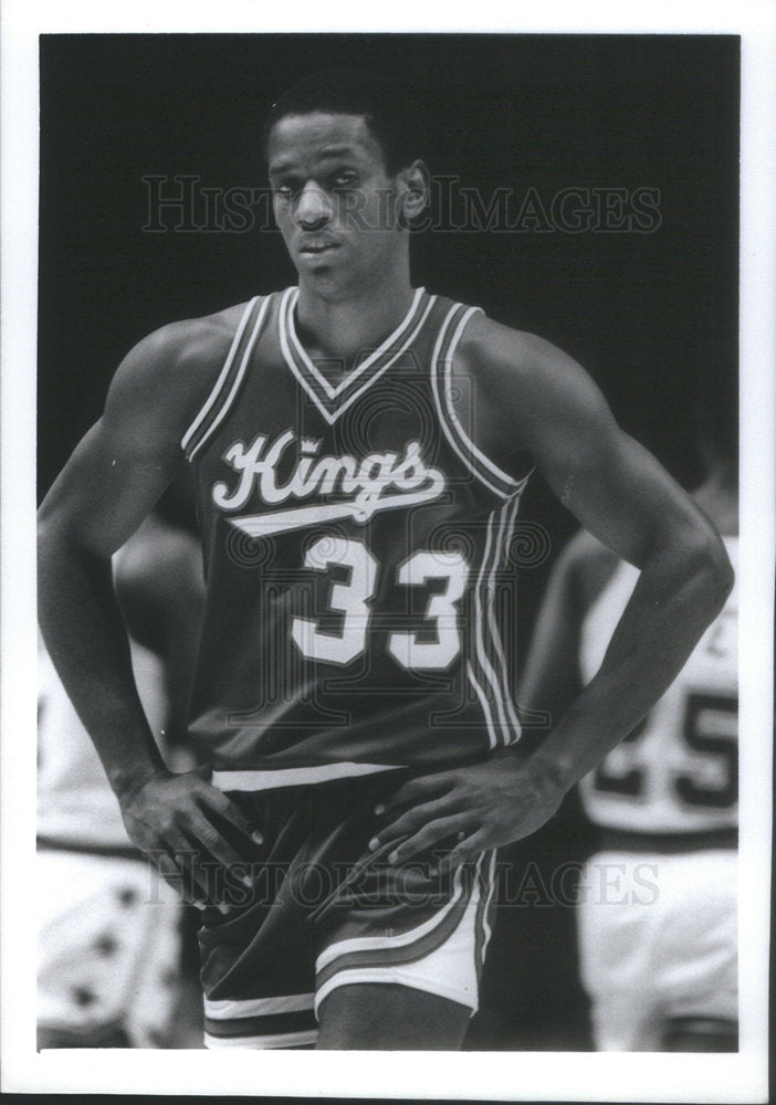 1984 Press Photo Otis Thorpe Kansas City Kings Basketball Player - Historic Images
