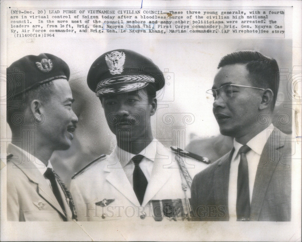 1964 Brig General Nguyen Chanh Thi Marine Commander Khang Saigon - Historic Images