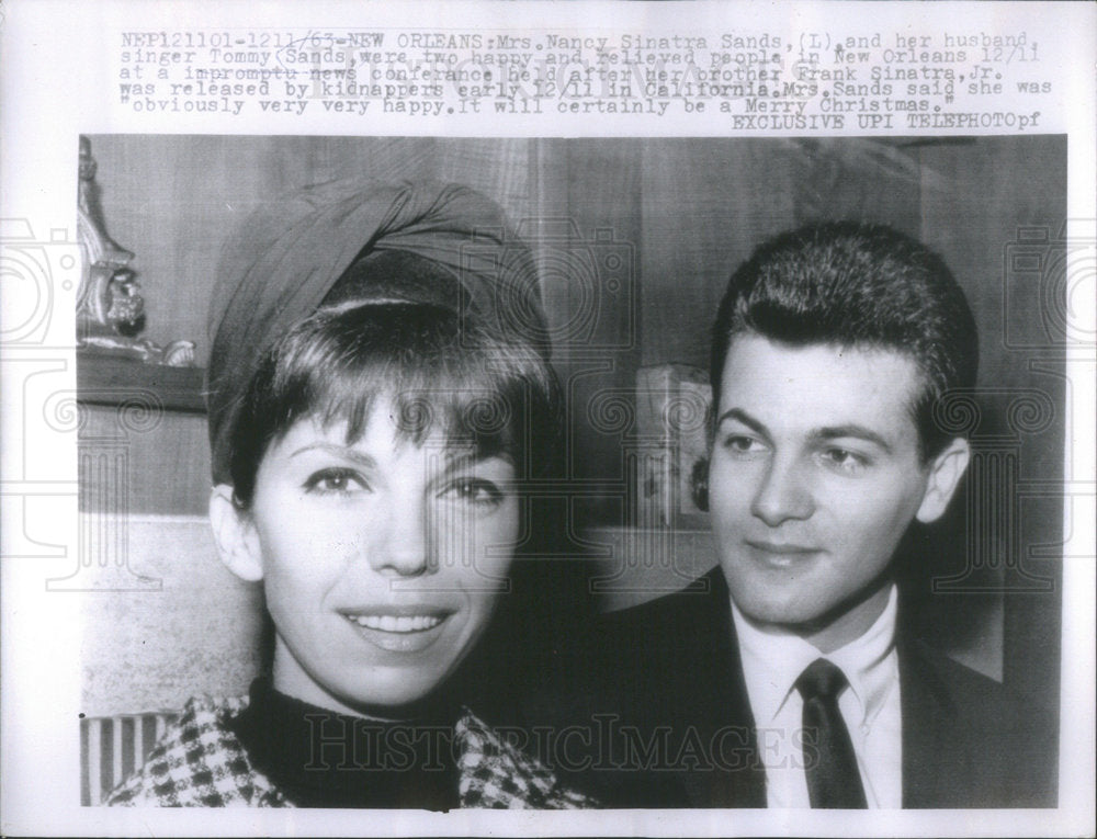 1963 Mrs Nancy Sands Tommy Sands Singer - Historic Images