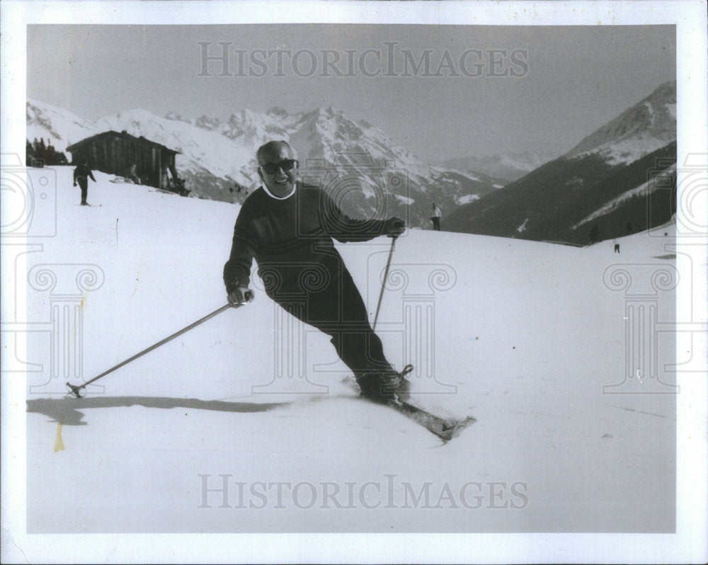 1980 Press Photo Helmuk Teichner Professional Ski Instructor - Historic Images