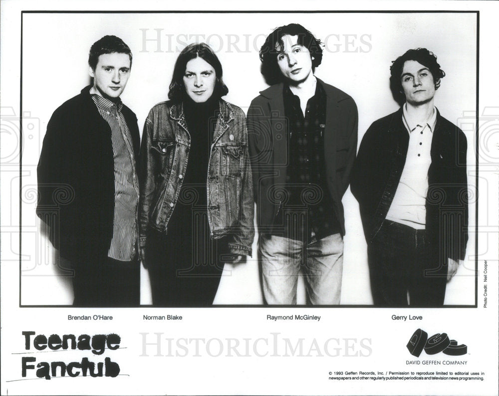 Press Photo Teenage Fanclub rock band group Brendan O'Hare Norman Blake Raymond - Historic Images