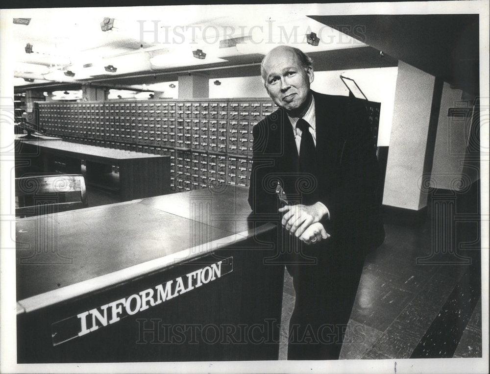 1978 Press Photo Donald Sager Chicago Public Library - Historic Images