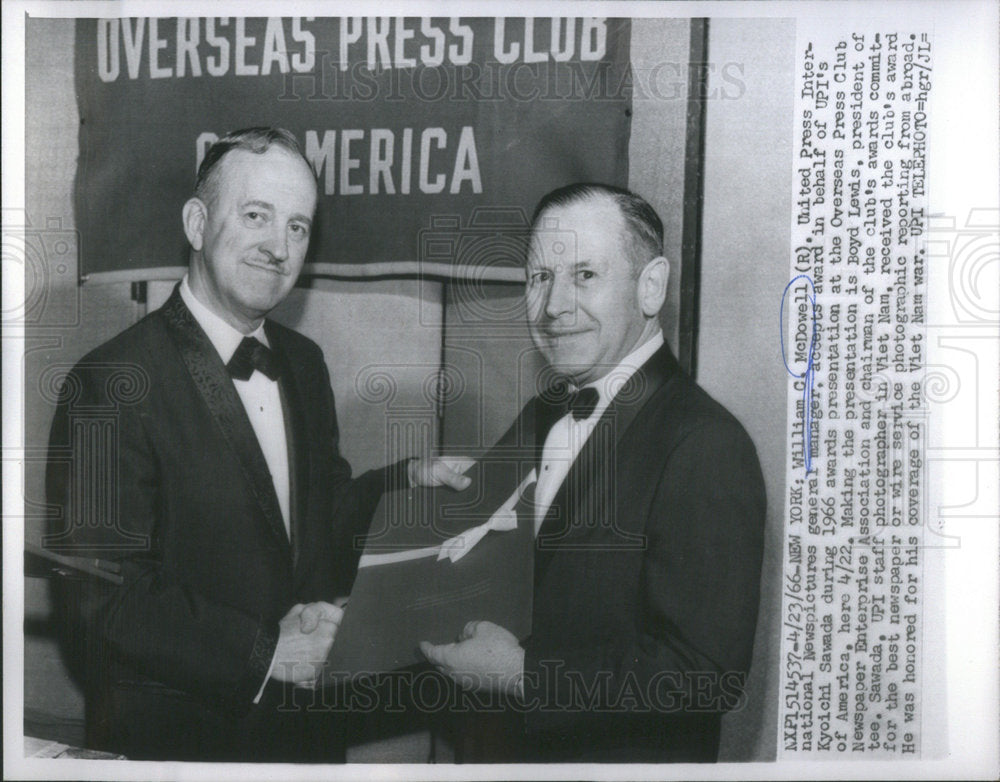 1966 WILLIAM C. MCDOWELL UNITED PRESS INTERNATIONAL NEWSPICTURES - Historic Images