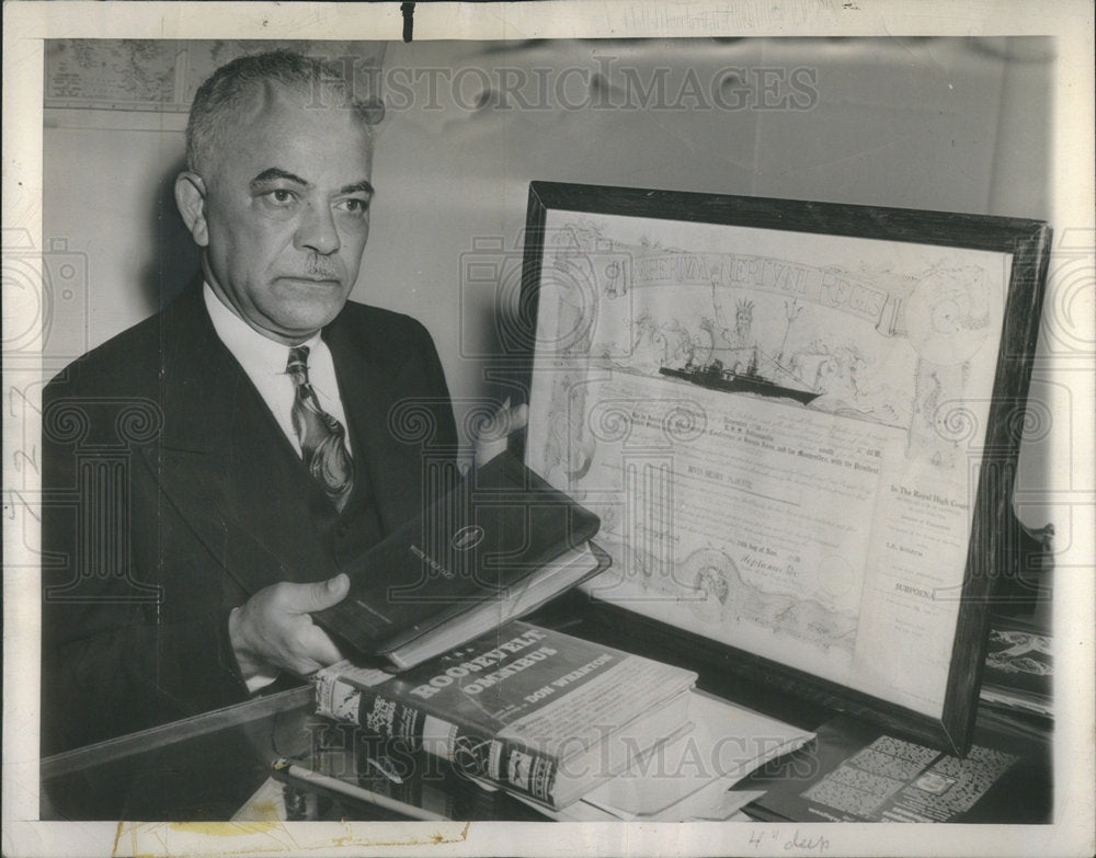 1945 Press Photo Irvin McDuffie President Roosevelt Governor - Historic Images