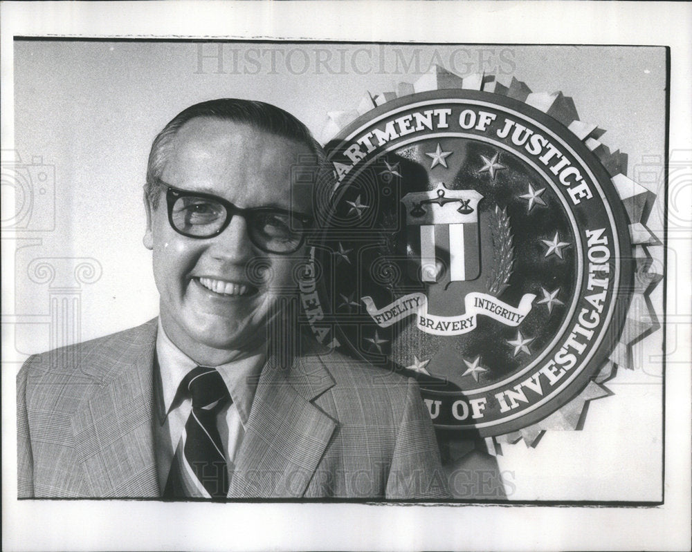 1976 Press Photo William F Beane Chicago FBI Director - Historic Images