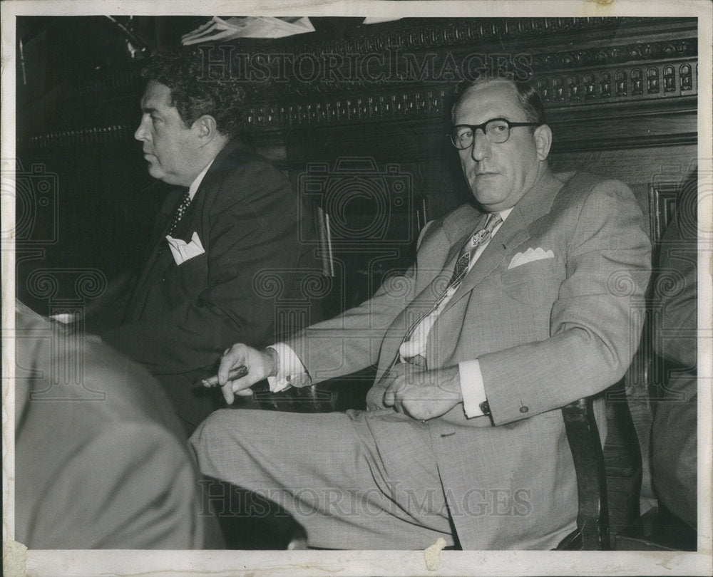 1950 Ald John Egan Sain housing hearing City Hall Council Chambers - Historic Images