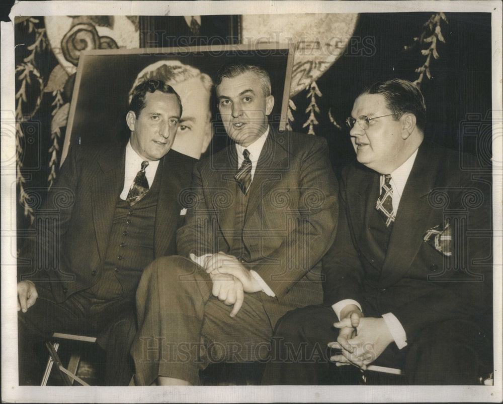 1939 Press Photo Harry Sain Seek Re Election Ward State Atty Thomas Courtney - Historic Images