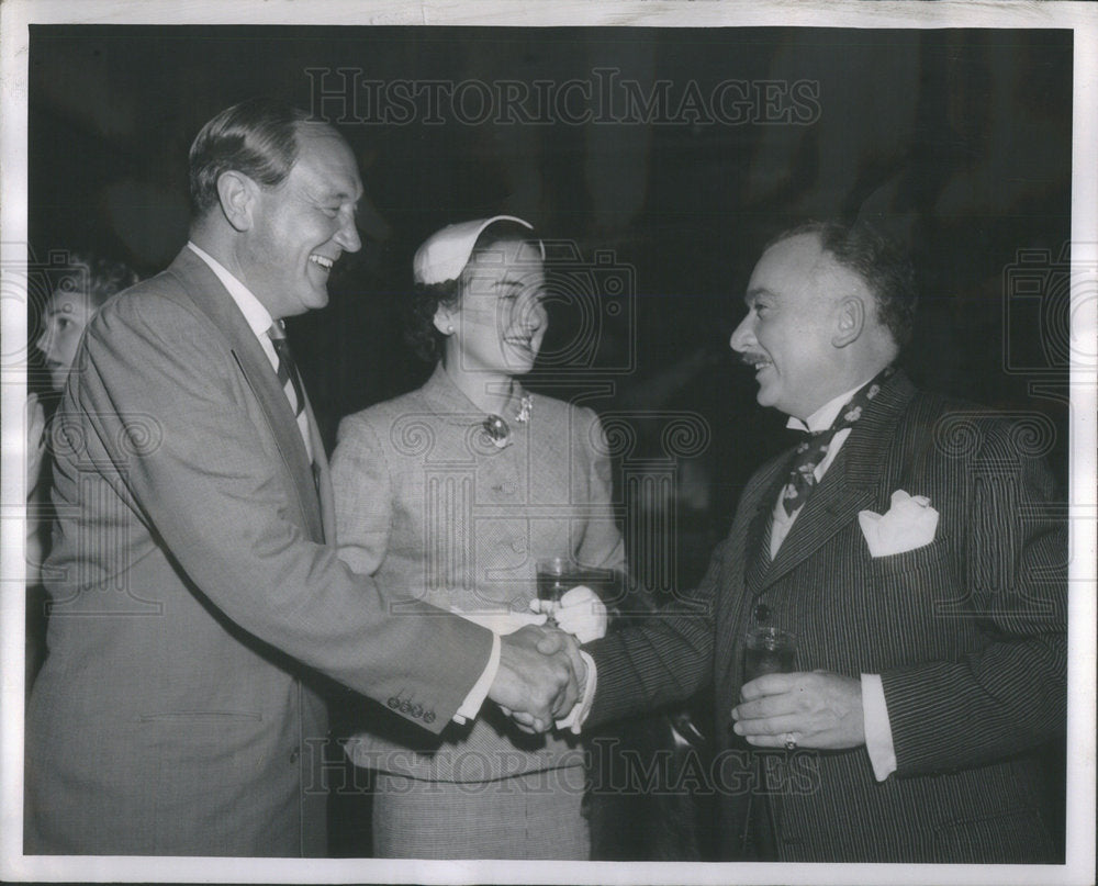 Press Photo Jim Edwin Pauley wife Sherman Ambassador President James Hart - Historic Images