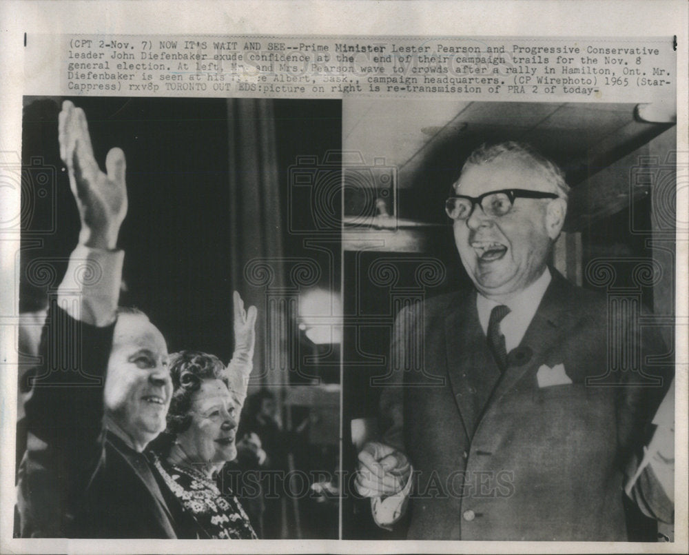 1965 Prime Minister Pearson John Diefenbaker election campaign - Historic Images