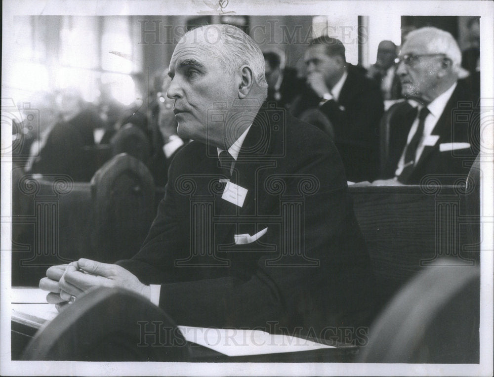 1960 Press Photo Norman Barry Superior Court Judge speak annual judicial meet - Historic Images