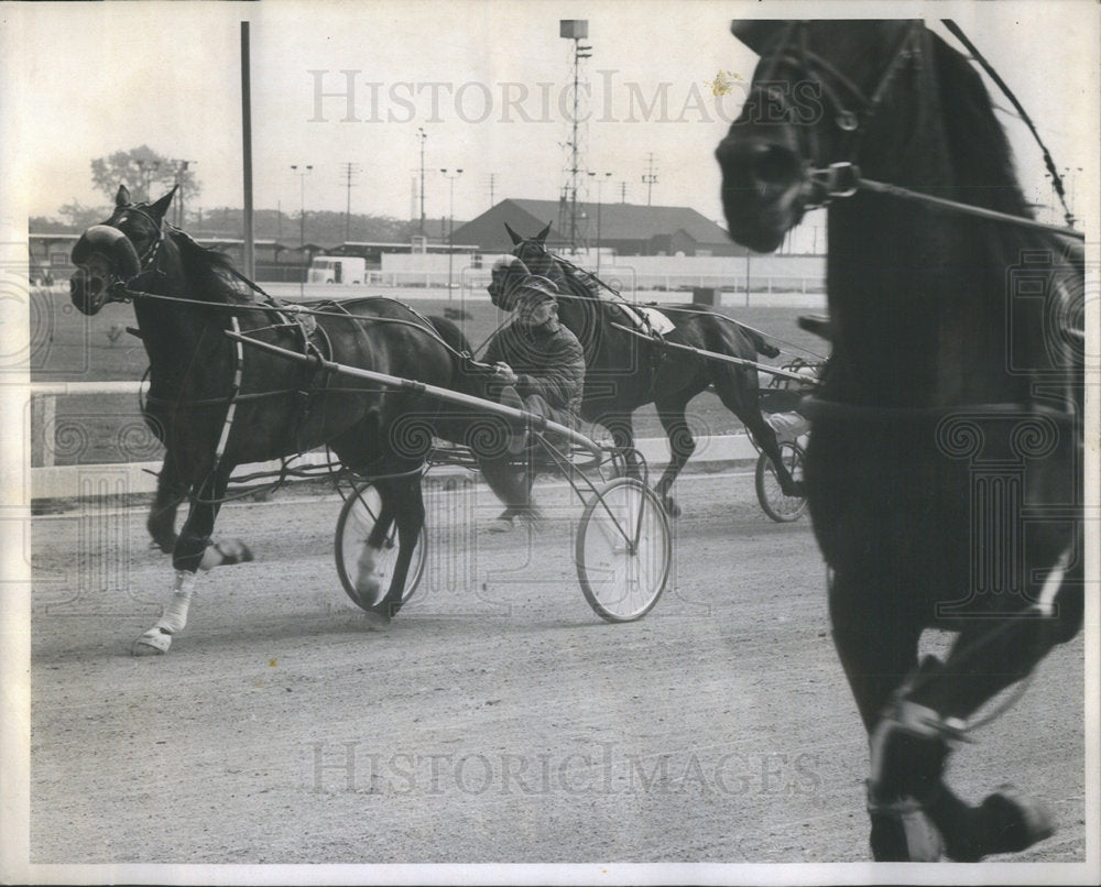 1968 Press Photo Trainer Kyle Bartlett Tommy Ryan Stable Marshan park Rainbow - Historic Images