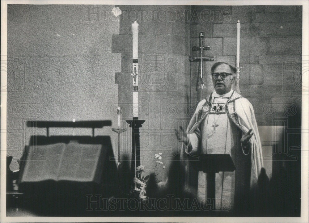 1981 Press Photo Rev Robert Runcie Seabury Western Theological Seminary Evanston - Historic Images