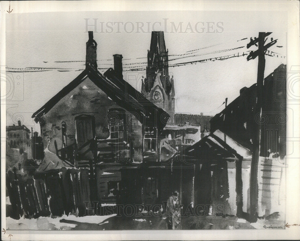 1997 Press Photo VAUGHN R. SHOEMAKER HISTORIC ST. JAMES CATHOLIC CHURCH - Historic Images