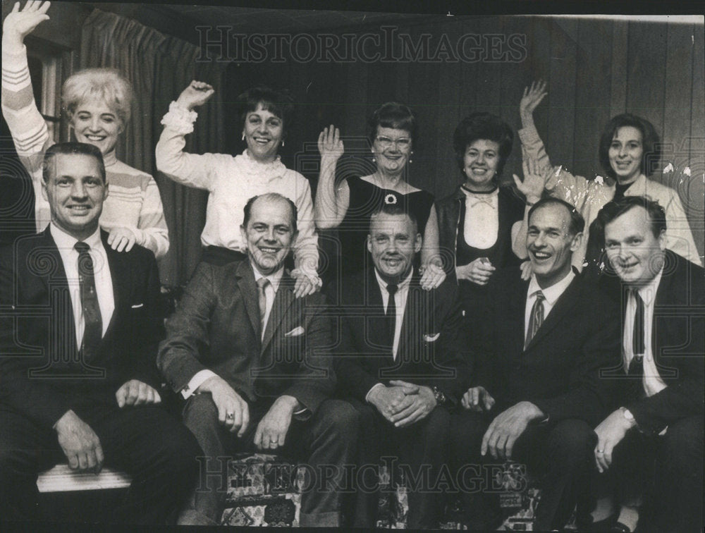 1969 Press Photo Janulis Harper Rusch Heard Gravitt New Elected Officer Village - Historic Images