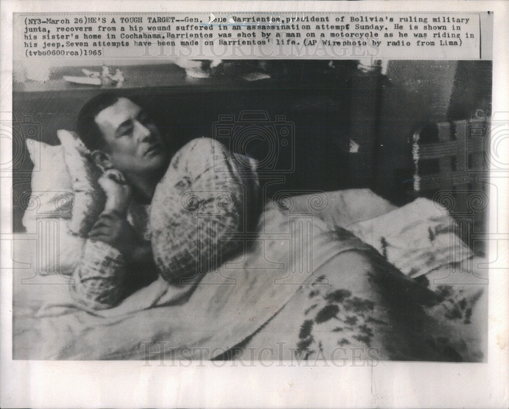 1965 RENE BARRIENTOS BOLIVIA'S RULING MILITARY JUNTA - Historic Images