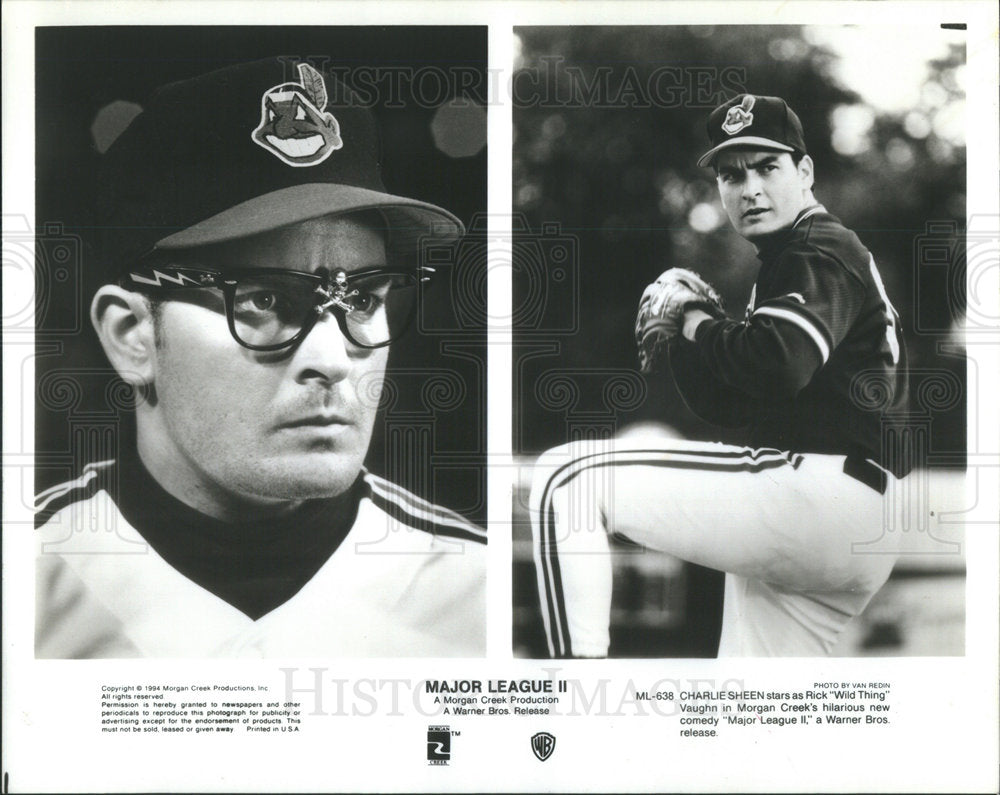 1994 Press Photo Sheen Berenger Bernsen In Major League II Directed By Ward - Historic Images