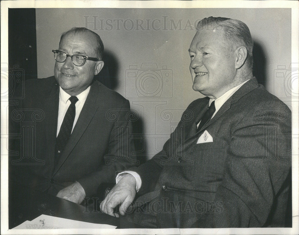 1966 Press Photo Wachowski Judge And Boss Boyle Meet Press After Appointment - Historic Images