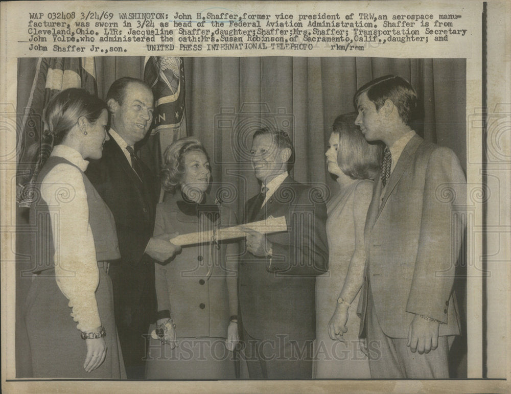 1969 Press Photo John H. Shaffer - Historic Images