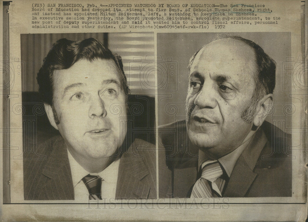 1972 Cali&#39;s Board Of Ed Milton Reiterman Almost Fired For Bad Work - Historic Images